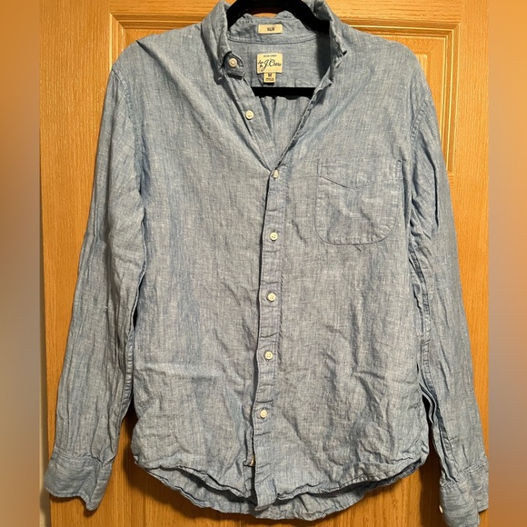 J Crew Baird McNutt Irish Linen Collared Button Shirt - Picture 1 of 9